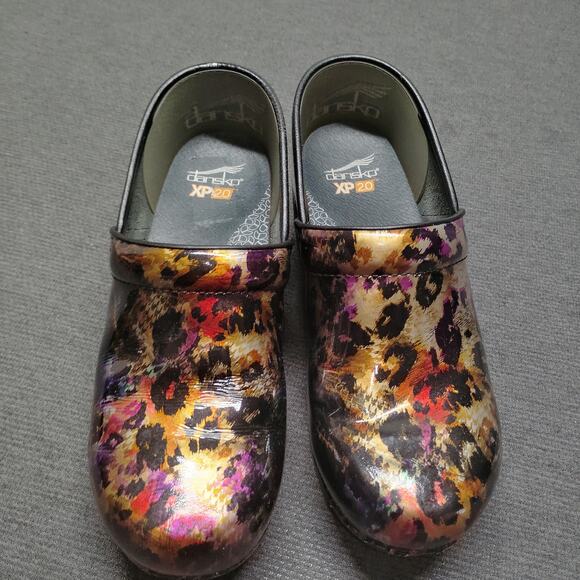 Dansko XP 20 Professional Shoes Clogs Women's SZ 6.5 -7 EU 37 Watercolor Glossy - Picture 2 of 8